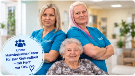 Hausbesuchs-Team bei der podologischen Versorgung